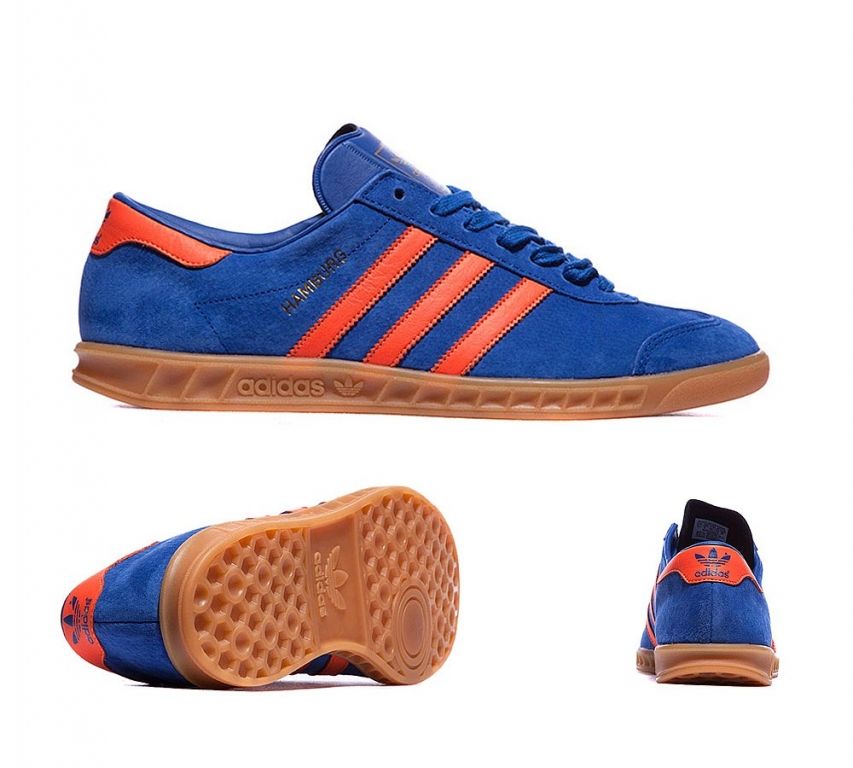  Adidas Hamburg синие с оранжевым (40-44)