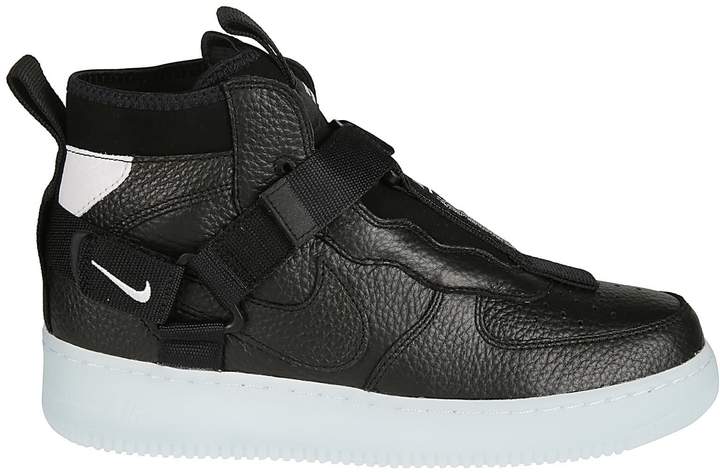 Nike Air Force 1 Utility Mid, черный, кожа, мужские
